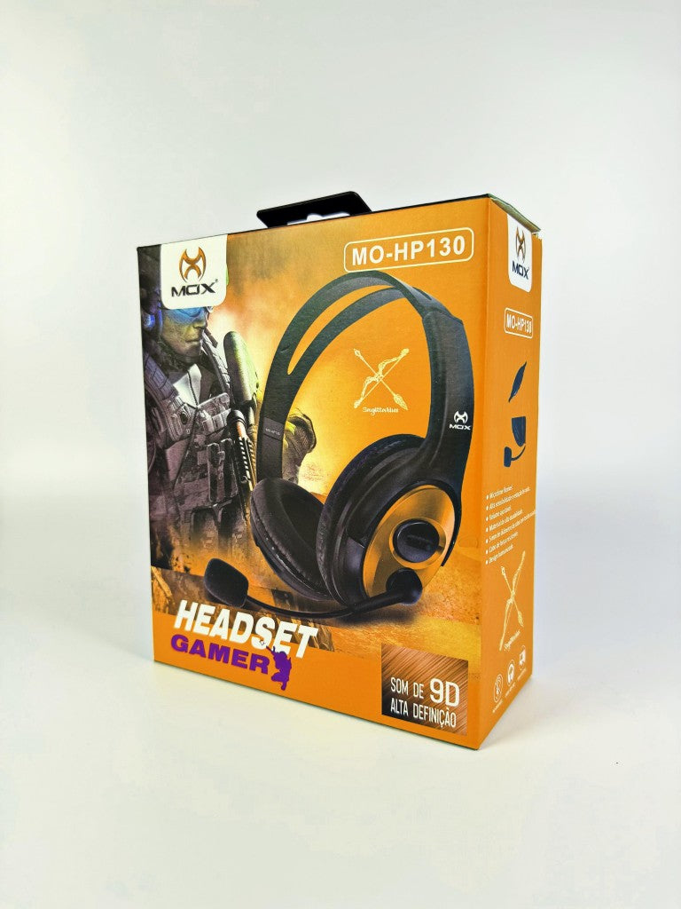 Fone Headset Gamer Com Fio E Microfone Mox MO-HP130