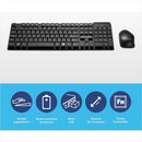 KIT TECLADO E MOUSE SEM FIO MULTILASER TECLAS FLUTUANTES PRETO TC251