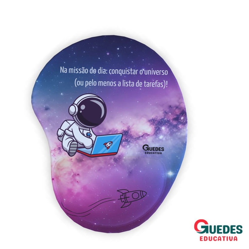 Mouse Pad Ergonômico - Astronauta conectado | Modelo Premium