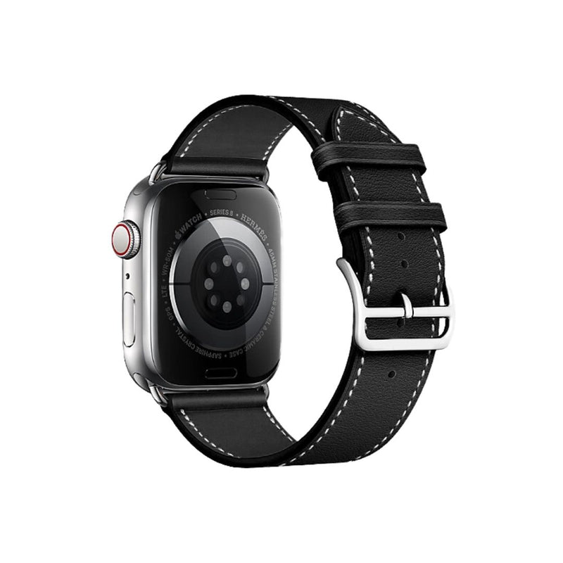 Pulseira para Apple Watch Couro Fecho Fivela Cor:Preto;Caixa:38/40/41/42mm (sér
