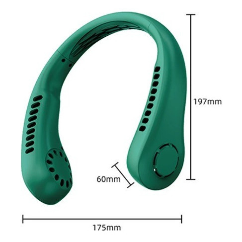 Ventilador Flexível De Pescoço Portátil Usb Recarregável Ideal Para Acampar Viajar Treinar Refrigeração Rápida