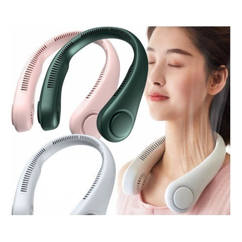 Ventilador Flexível De Pescoço Portátil Usb Recarregável Ideal Para Acampar Viajar Treinar Refrigeração Rápida