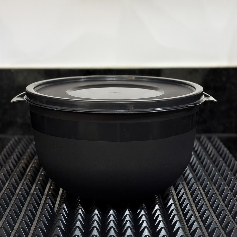 Kit 10 Potes Bowl 1300ml Plástico com Tampa reforçado Cozinha Marmita Micro-ondas, freezer