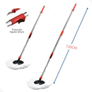 Mop desaguador automático giratório 360° Cabo aço Inox Cesto aço Inox com balde