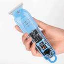 Máquina De Cortar Cabelo Profissional Smart Lcd Barbeador Elétrico Transparente Sem Fio Para Homens